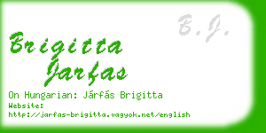 brigitta jarfas business card