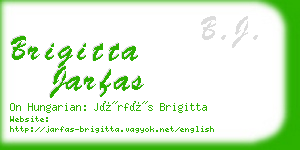 brigitta jarfas business card